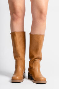 Belvin riding boots dark natural - Cute Shoes - Trendy Shoes at Lush Fashion Lounge Boutique in Oklahoma City