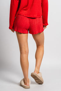 Z Supply dawn smocked shorts haute red - Z Supply shorts - Z Supply Fashion at Lush Fashion Lounge Trendy Boutique Oklahoma City