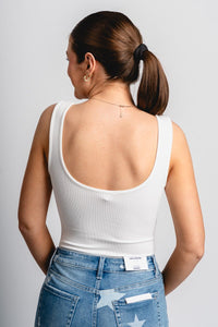 USA bodysuit white - Adorable Bodysuit - Stylish Patriotic Summer Graphic Tees at Lush Fashion Lounge Boutique in OKC