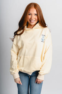 Anchored oversized hoodie butter - Fun hoodie - Unique Lounge Looks at Lush Fashion Lounge Boutique in Oklahoma