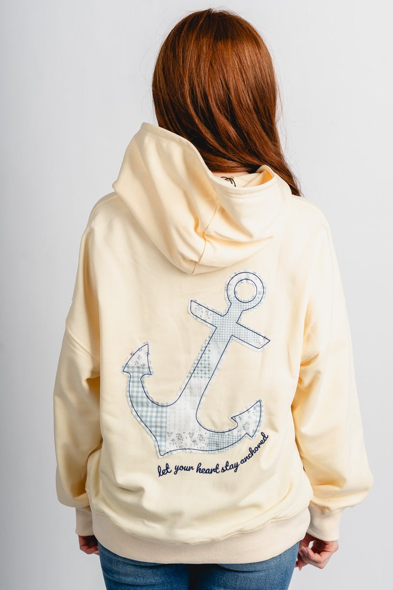 Anchored oversized hoodie butter