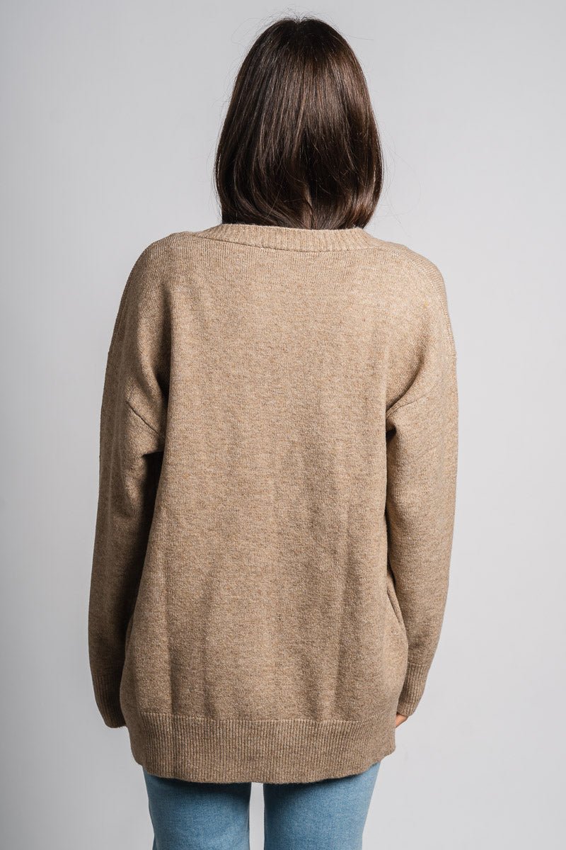 Oversized cardigan mocha