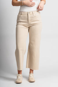 Vervet high rise crop wide leg jeans white swan | Lush Fashion Lounge: boutique women's jeans, fashion jeans for women, affordable fashion jeans, cute boutique jeans