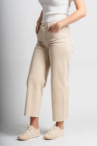 Vervet high rise crop wide leg jeans white swan | Lush Fashion Lounge: boutique women's jeans, fashion jeans for women, affordable fashion jeans, cute boutique jeans