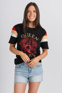 Queen sunset t-shirt black - Stylish Band T-Shirts and Sweatshirts at Lush Fashion Lounge Boutique in Oklahoma City
