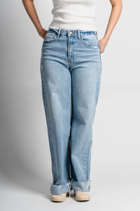 Vervet high rise cuffed baggy jeans jubilant | Lush Fashion Lounge: boutique women's jeans, fashion jeans for women, affordable fashion jeans, cute boutique jeans