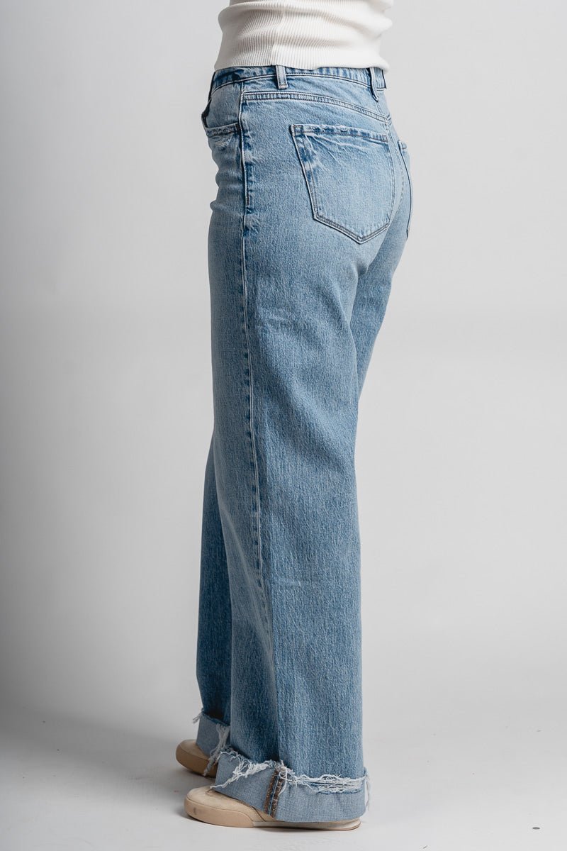 Vervet high rise cuffed baggy jeans jubilant | Lush Fashion Lounge: boutique women's jeans, fashion jeans for women, affordable fashion jeans, cute boutique jeans