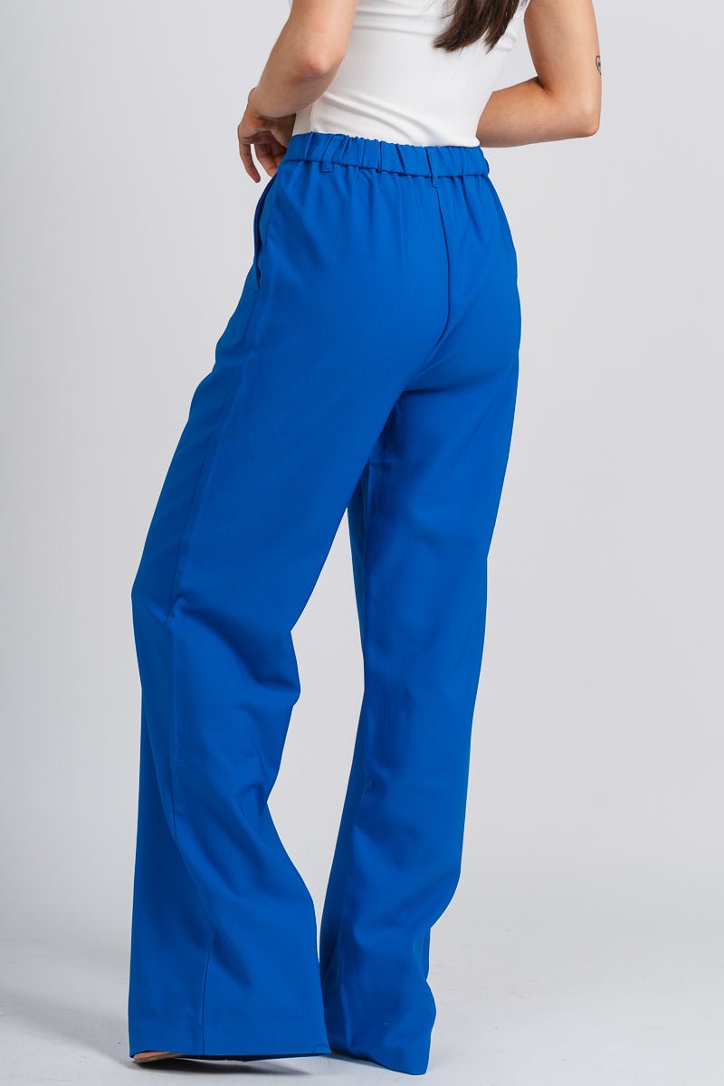 Pleated wide leg pants azure | Lush Fashion Lounge: women's boutique pants, boutique women's pants, affordable boutique pants, women's fashion pants