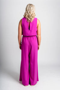 Sleeveless jumpsuit orchid - Fun dress - Unique Getaway Gear at Lush Fashion Lounge Boutique in Oklahoma