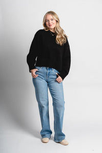 Asher sweater black - Trendy Sweaters | Cute Pullover Sweaters at Lush Fashion Lounge Boutique in Oklahoma City