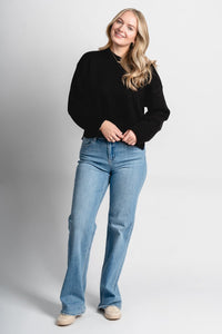 Asher sweater black – Unique Sweaters | Lounging Sweaters and Womens Fashion Sweaters at Lush Fashion Lounge Boutique in Oklahoma City