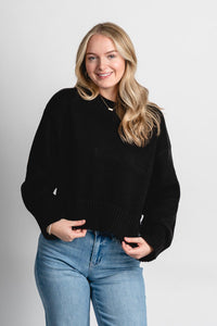 Asher sweater black – Stylish Sweaters | Boutique Sweaters at Lush Fashion Lounge Boutique in Oklahoma City