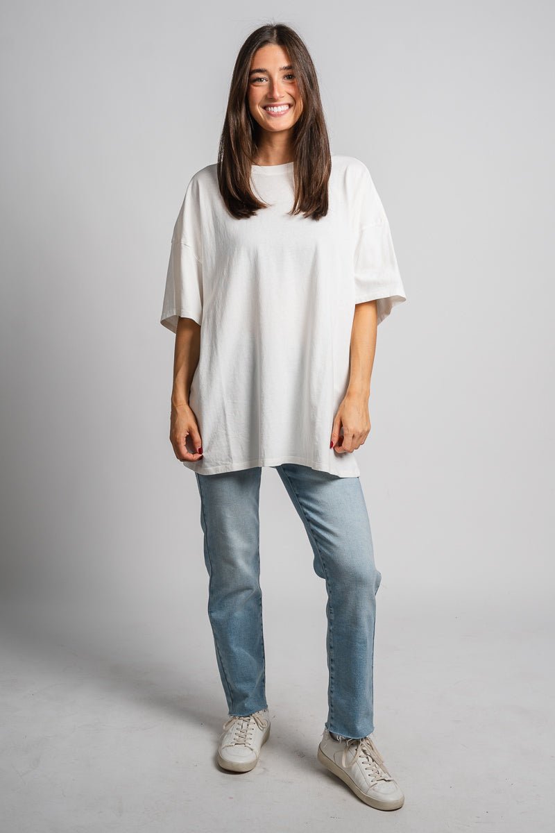 Washed oversized t-shirt off white