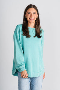 Z Supply replay sweatshirt tide pool - Z Supply sweatshirt - Z Supply Tops, Dresses, Tanks, Tees, Cardigans, Joggers and Loungewear at Lush Fashion Lounge