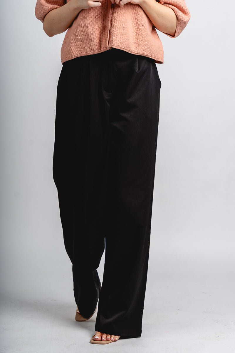High waist wide leg pants black | Lush Fashion Lounge: women's boutique pants, boutique women's pants, affordable boutique pants, women's fashion pants