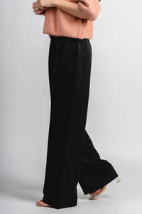 High waist wide leg pants black | Lush Fashion Lounge: women's boutique pants, boutique women's pants, affordable boutique pants, women's fashion pants