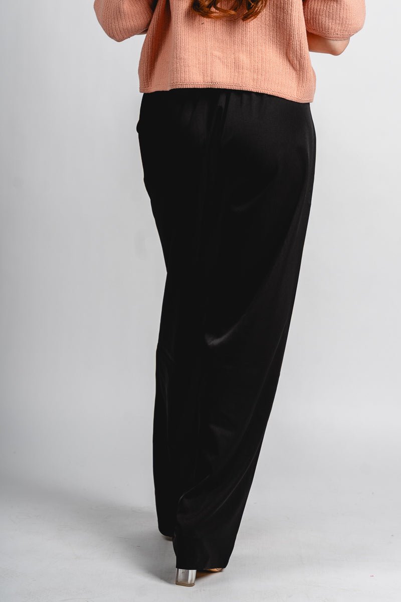 High waist wide leg pants black | Lush Fashion Lounge: women's boutique pants, boutique women's pants, affordable boutique pants, women's fashion pants