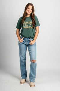 Holiday baking team comfort colors tee washed pine - Exclusive Collection of Holiday Inspired T-Shirts and Hoodies at Lush Fashion Lounge Boutique in Oklahoma City