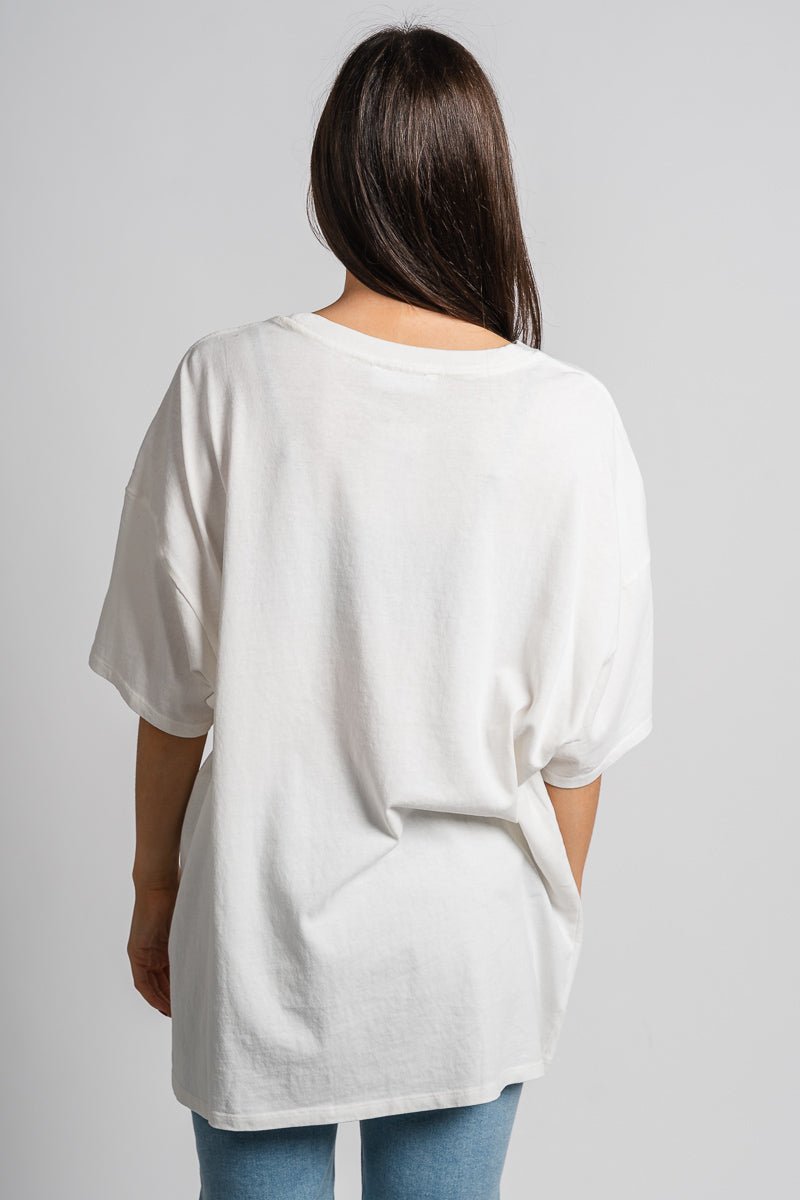 Washed oversized t-shirt off white