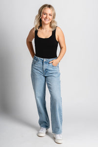 Lovervet 90s ankle dad jeans entertaining | Lush Fashion Lounge: boutique women's jeans, fashion jeans for women, affordable fashion jeans, cute boutique jeans