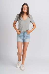 Z Supply pocket tee pale jade - Z Supply Top - Z Supply Fashion at Lush Fashion Lounge Trendy Boutique Oklahoma City