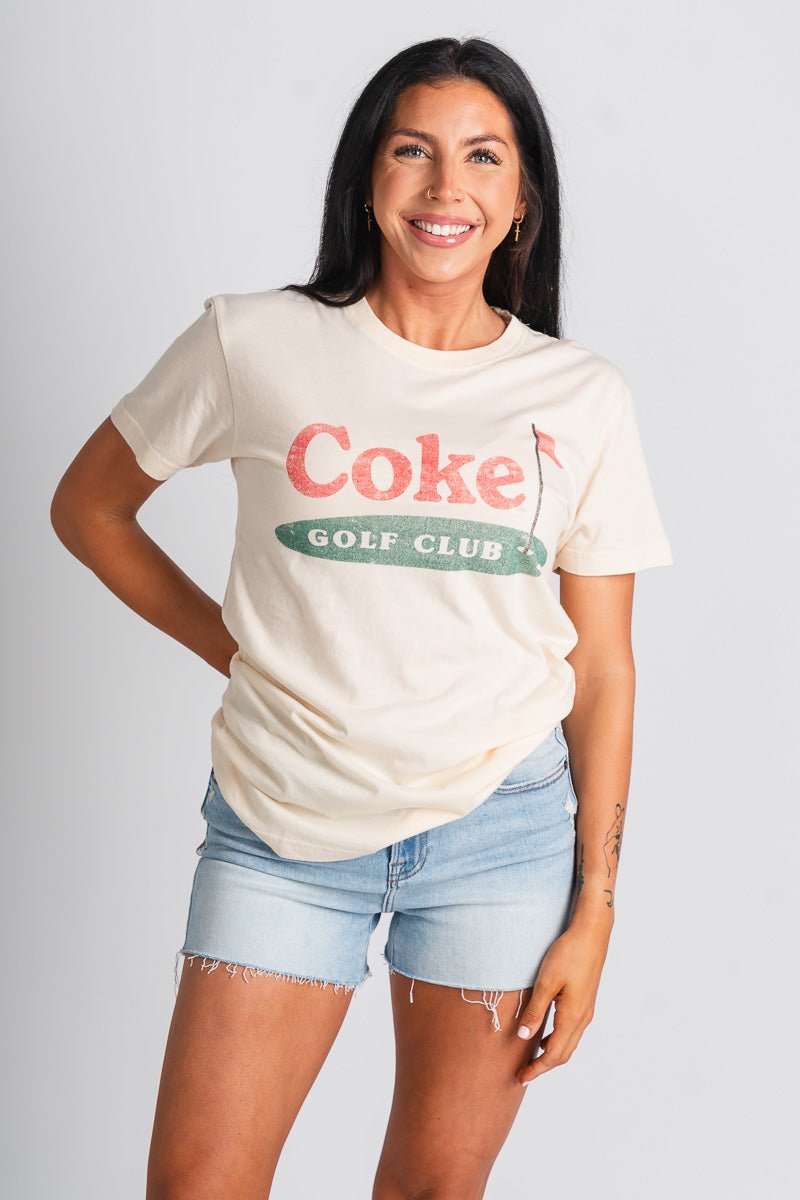 Coke vintage fade t-shirt cream – Trendy Jackets | Cute Fashion Blazers at Lush Fashion Lounge Boutique in Oklahoma City
