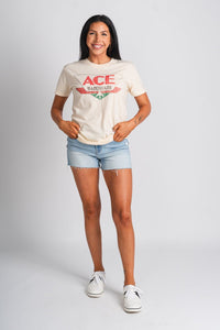 Ace Hardware vintage t-shirt cream – Unique Blazers | Cute Blazers For Women at Lush Fashion Lounge Boutique in Oklahoma City