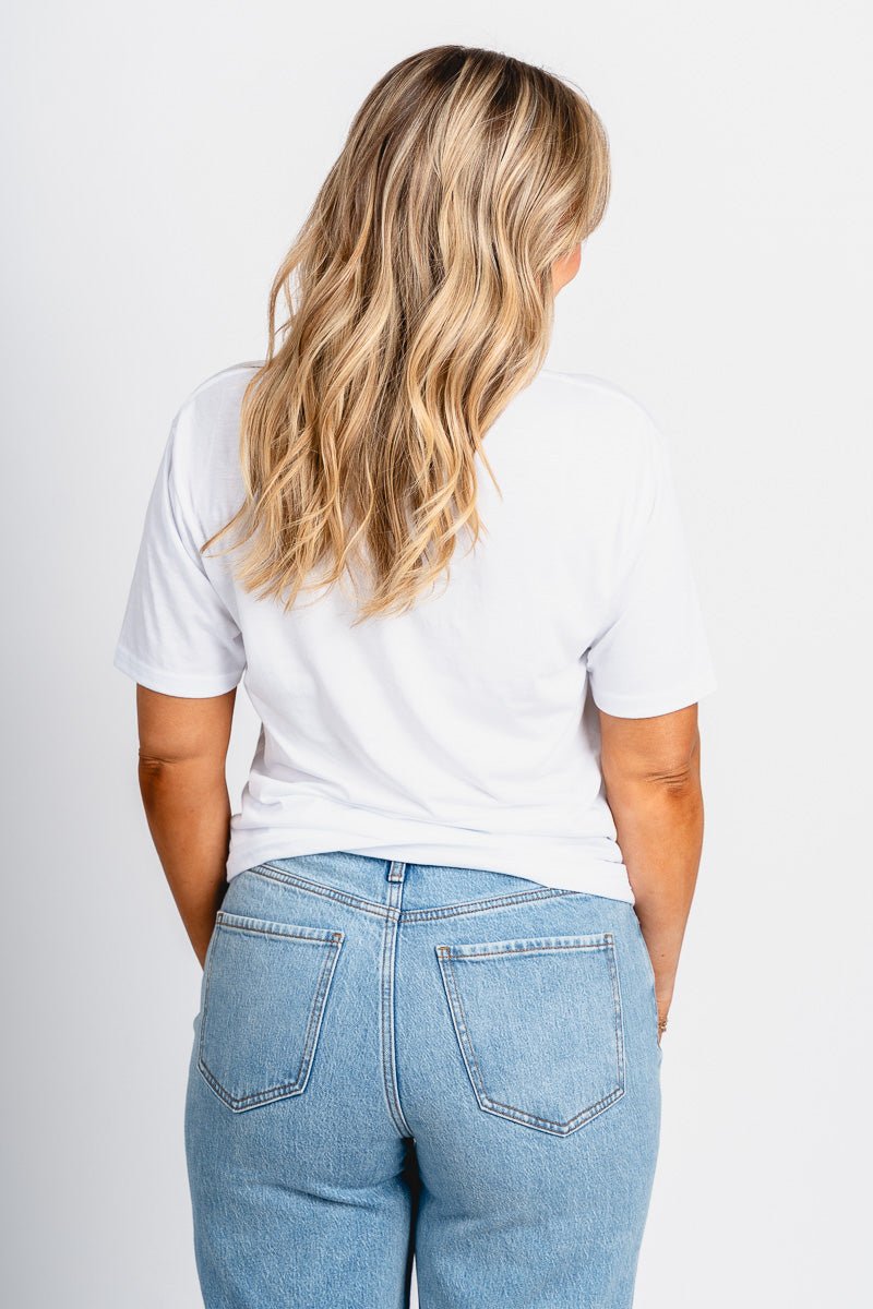 OKC diagonal basketball hoop unisex t-shirt white - Vintage OKC Basketball T-Shirts at Lush Fashion Lounge Boutique in Oklahoma City