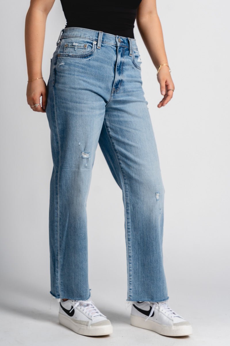 Daze Sundaze high rise straight jeans marina vintage - Stylish jeans - Cute Easter Outfits at Lush Fashion Lounge Boutique in Oklahoma