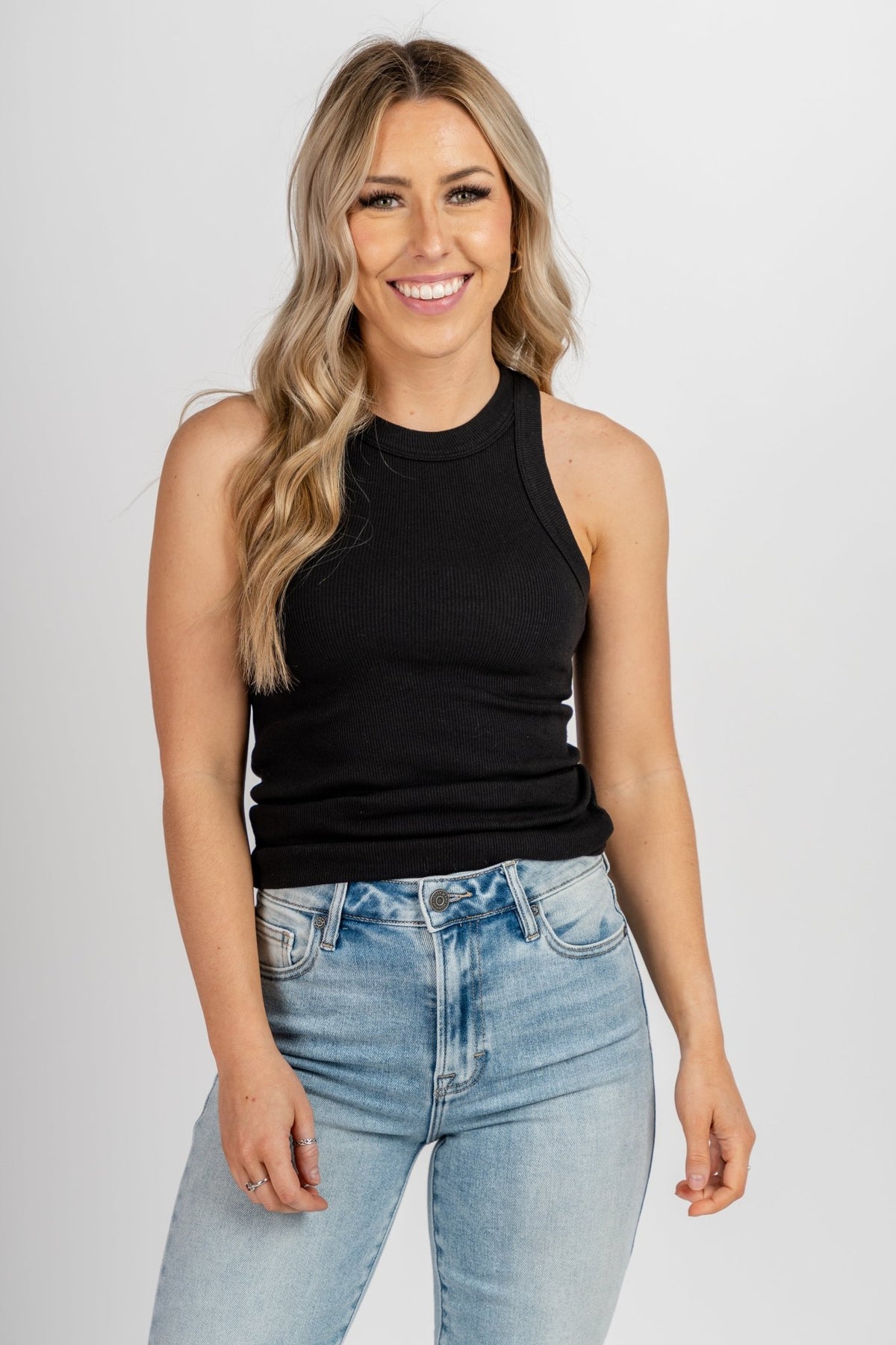 Z Supply Lilly ribbed tank top black - Z Supply Tank Top - Z Supply Tops, Dresses, Tanks, Tees, Cardigans, Joggers and Loungewear at Lush Fashion Lounge