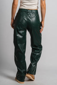 High waist faux leather pants dark green | Lush Fashion Lounge: women's boutique pants, boutique women's pants, affordable boutique pants, women's fashion pants