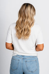 OKC Oklahoma City bolt unisex t-shirt natural - Vintage OKC Basketball T-Shirts at Lush Fashion Lounge Boutique in Oklahoma City