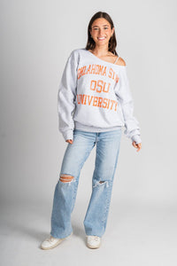 OSU OSU Cowboys vintage sport sweatshirt ash grey Sweatshirt | Lush Fashion Lounge Trendy Oklahoma State Cowboys Apparel & Cute Gameday T-Shirts