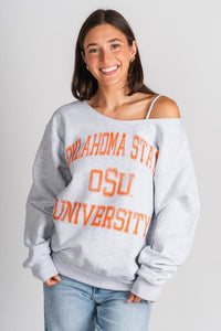 OSU OSU Cowboys vintage sport sweatshirt ash grey Sweatshirt | Lush Fashion Lounge Trendy Oklahoma State Cowboys Apparel & Cute Gameday T-Shirts