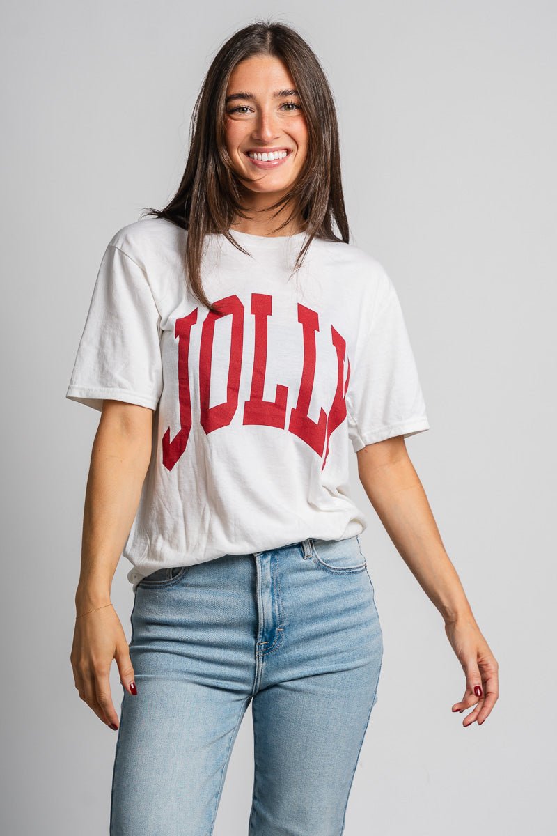 Jolly XL unisex t-shirt natural - Trendy Holiday Apparel at Lush Fashion Lounge Boutique in Oklahoma City