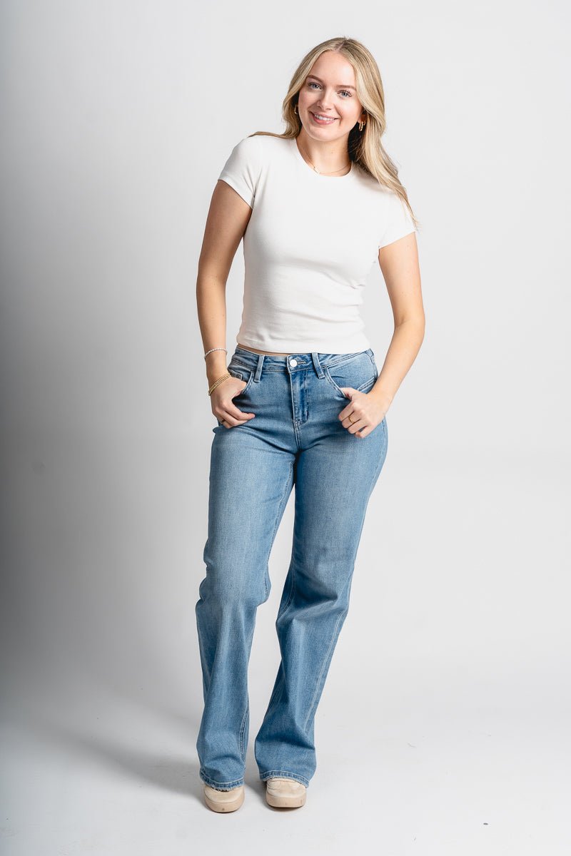 Fitted baby tee ivory