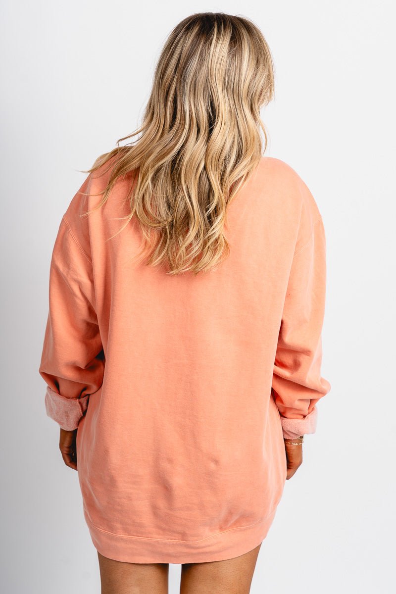 OKC oversized sweatshirt orange - Vintage OKC Basketball T-Shirts at Lush Fashion Lounge Boutique in Oklahoma City