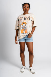 OSU OSU Cowboys split oversized tee oatmeal T-shirt | Lush Fashion Lounge Trendy Oklahoma State Cowboys Apparel & Cute Gameday T-Shirts