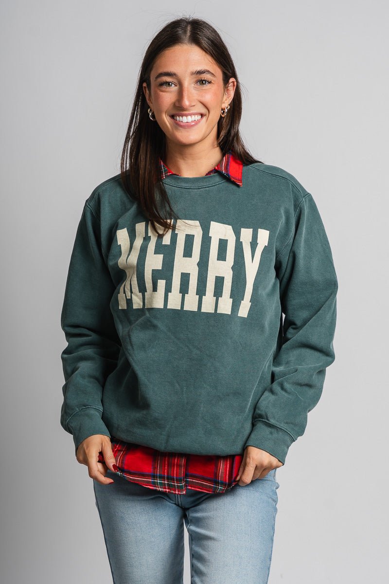 Merry XL comfort color sweatshirt blue spruce