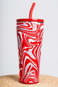 Swig Fanzone 32oz tumbler crimson - Trendy Tumblers, Mugs and Cups at Lush Fashion Lounge Boutique in Oklahoma City