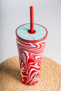 Swig Fanzone 32oz tumbler crimson - Trendy Tumblers, Mugs and Cups at Lush Fashion Lounge Boutique in Oklahoma City