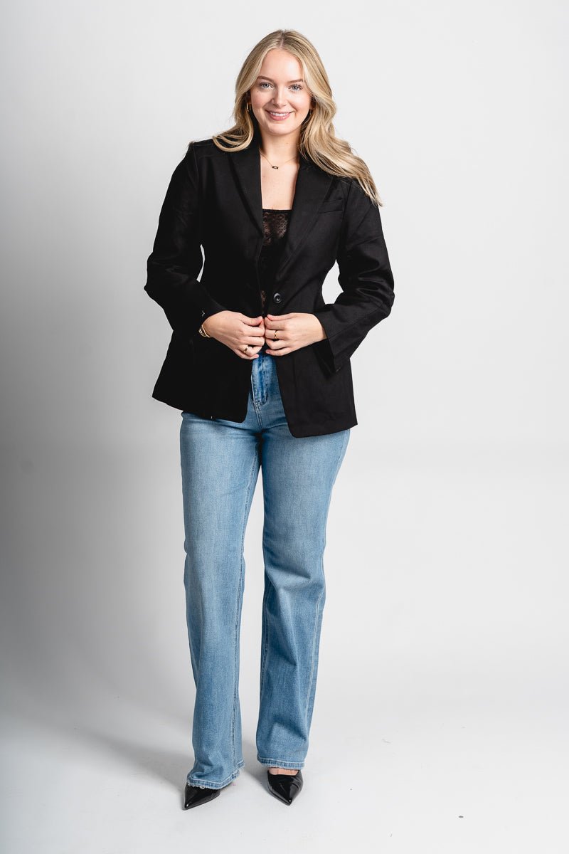 Shelly blazer black – Unique Blazers | Cute Blazers For Women at Lush Fashion Lounge Boutique in Oklahoma City