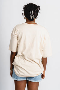 OSU OSU Cowboys split oversized tee oatmeal T-shirt | Lush Fashion Lounge Trendy Oklahoma State Cowboys Apparel & Cute Gameday T-Shirts