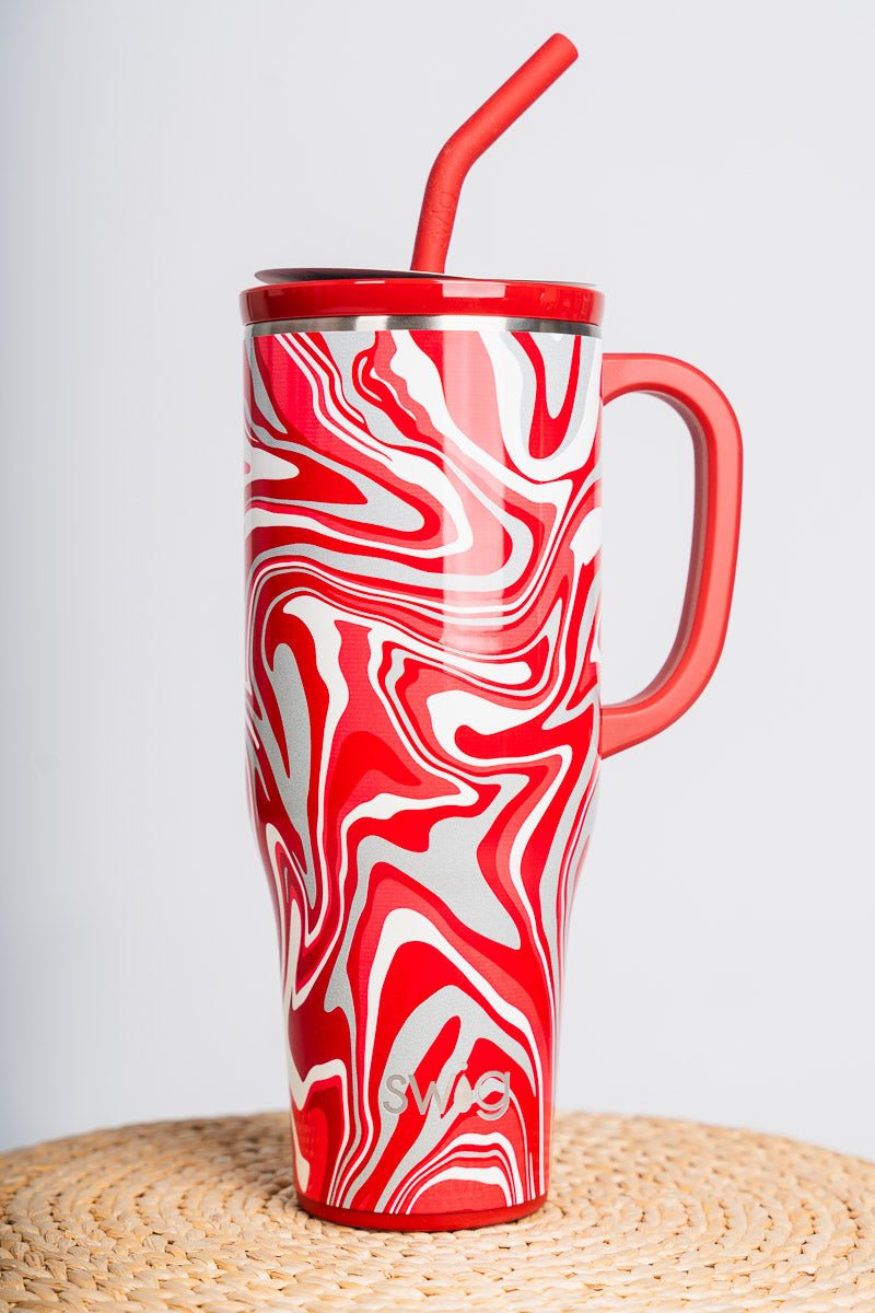 Swig Fanzone 40oz tumbler crimson - Trendy Tumblers, Mugs and Cups at Lush Fashion Lounge Boutique in Oklahoma City