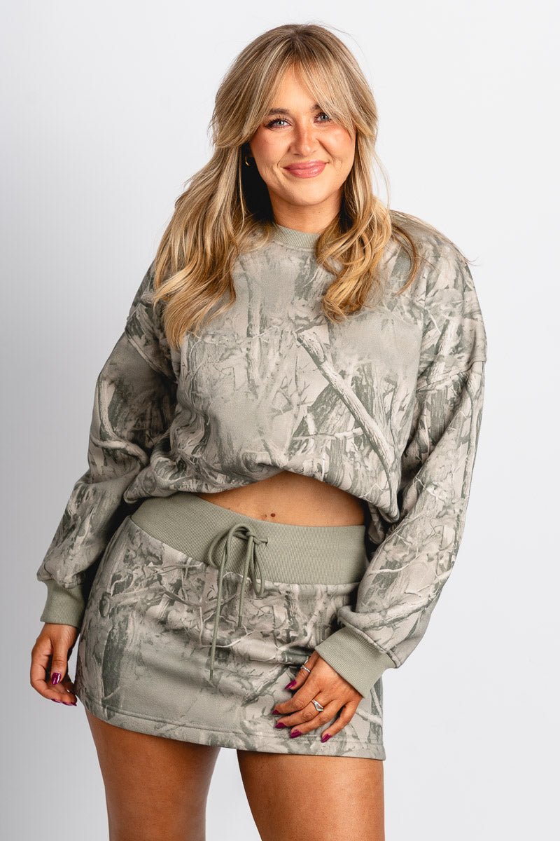 Camouflage sweatshirt sage