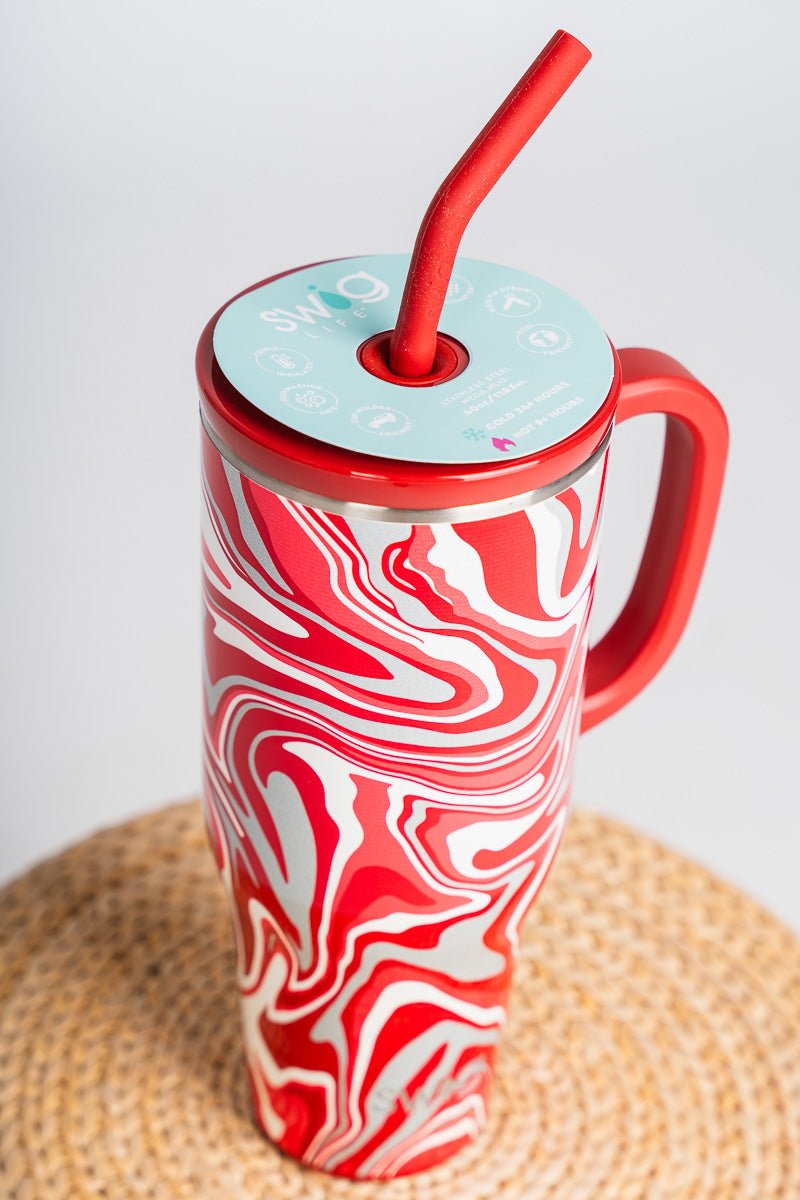 Swig Fanzone 40oz tumbler crimson - Trendy Tumblers, Mugs and Cups at Lush Fashion Lounge Boutique in Oklahoma City