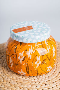 Capri Blue pumpkin dulce scent 19 oz candle pattern play - Trendy Candles and Scents at Lush Fashion Lounge Boutique in Oklahoma City