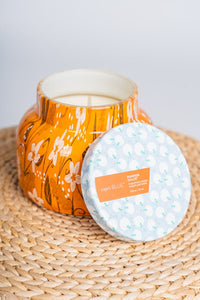 Capri Blue pumpkin dulce scent 19 oz candle pattern play - Trendy Candles and Scents at Lush Fashion Lounge Boutique in Oklahoma City