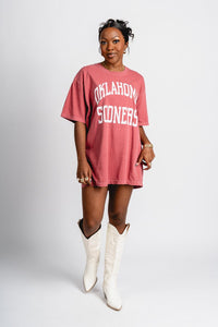 OU OU Oklahoma Sooners simple oversized tee crimson T-shirt | Lush Fashion Lounge Trendy Oklahoma University Sooners Apparel & Cute Gameday T-Shirts