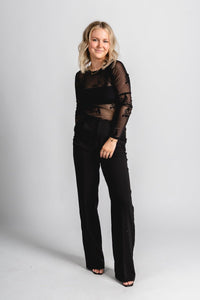 Floral lace bodysuit black Stylish Bodysuit - Womens Fashion Bodysuits at Lush Fashion Lounge Boutique in Oklahoma City